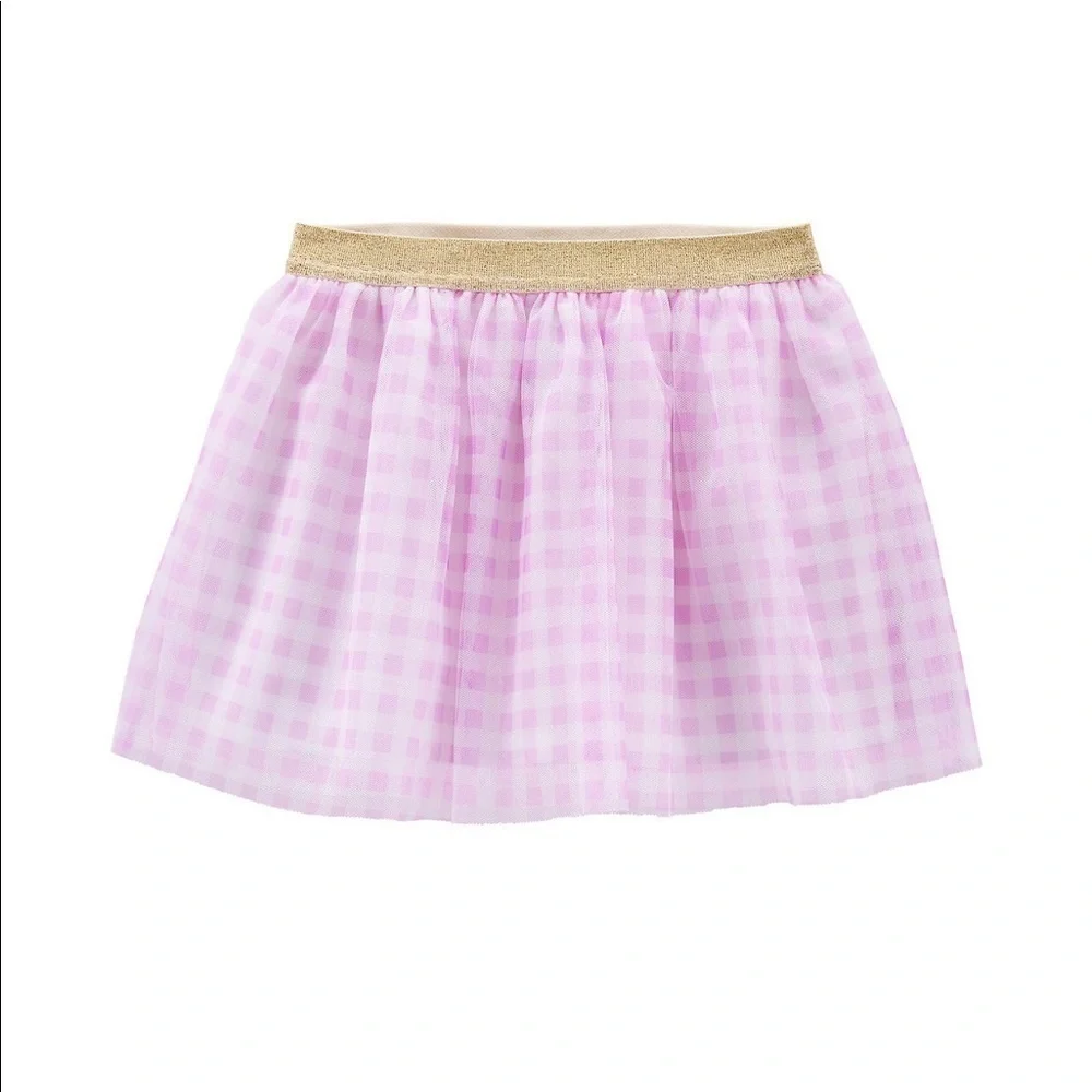 Carter’s NWT tutu skirt purple gingham‎ siZe 3T girls